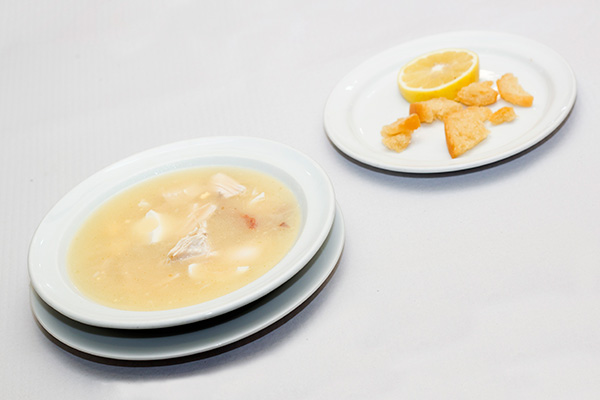 sopa de picadillo de pollo